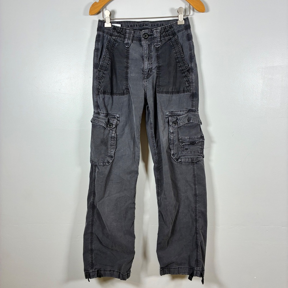 American Eagle Cargo Pants 00 Short Utility Gorp Y2K Grunge Tactical Streetwear